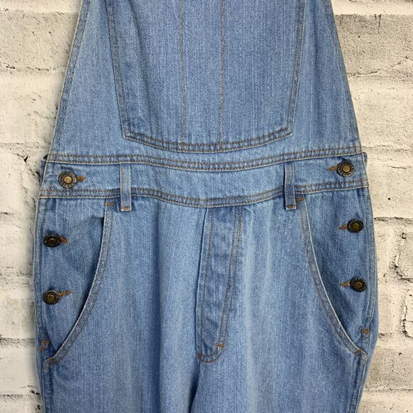 Vintage 90s Nevada Oversized Baggy Fit Carpenter Cargo Denim Overalls - Picture 3 of 9